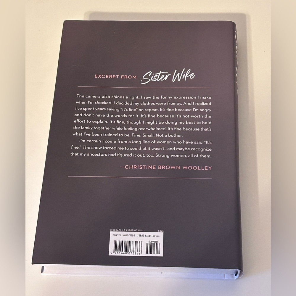 Sister Wife Hardcover Book By Christine Brown Wooley - Picture 2 of 2